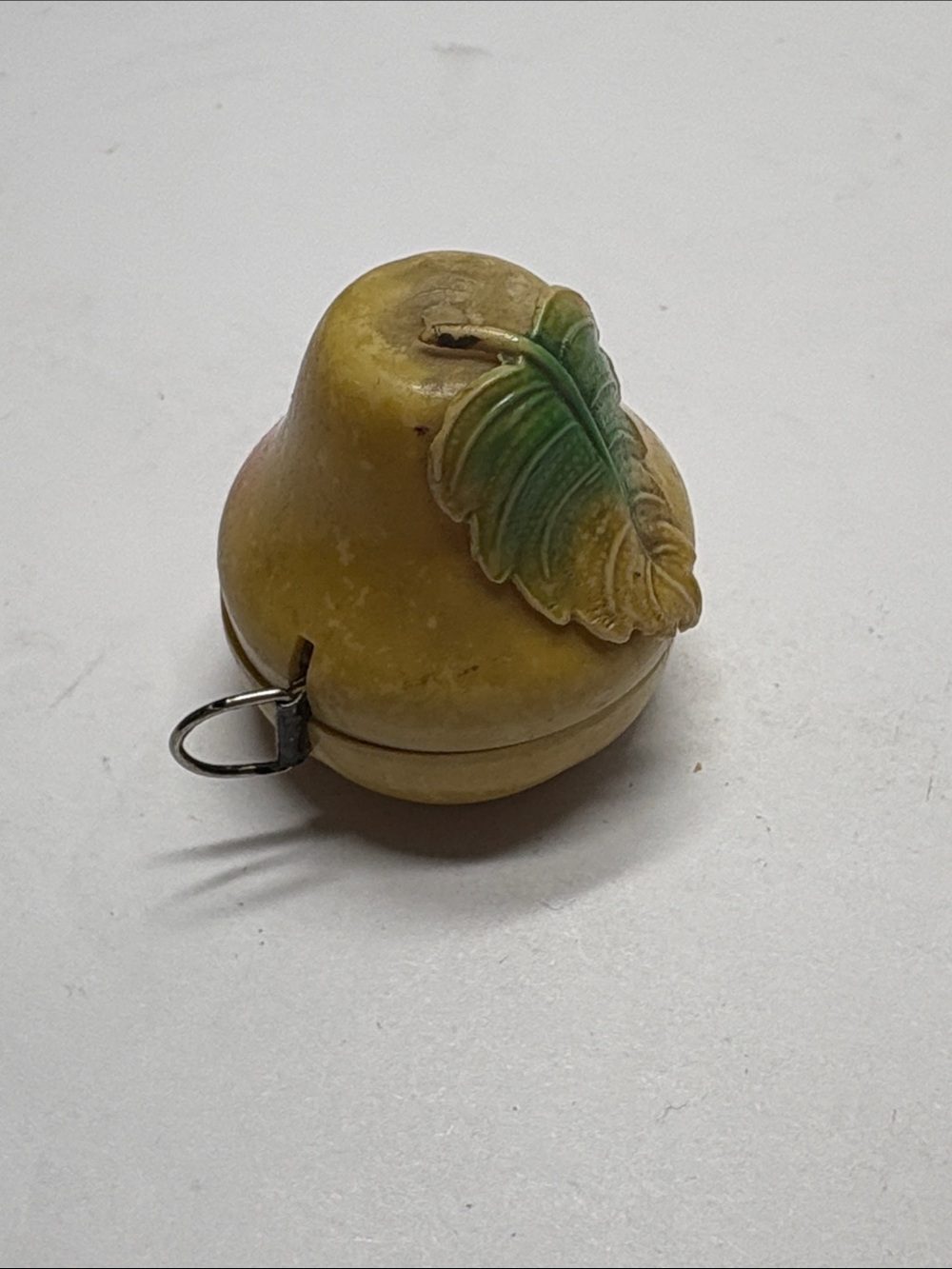 Vintage Pear-Shaped Tape Measure with Leaf Accent
